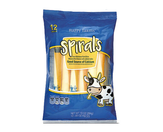 Happy Farms Light or Spirals String Cheese