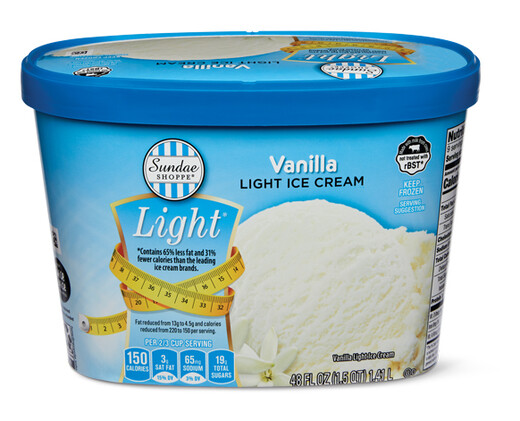 Sundae Shoppe Low Fat Vanilla Ice Cream