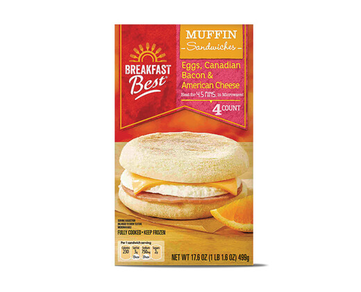 Breakfast Best Canadian Bacon Egg Cheese Muffin