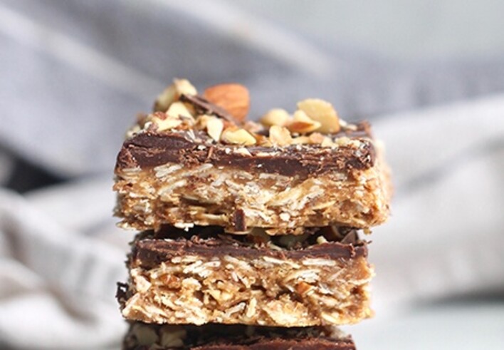 Chocolate Almond Butter Oatmeal Bars