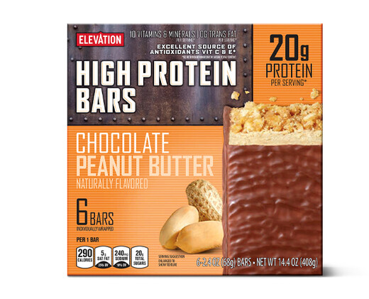 Elevation Chocolate Peanut Butter High Protein Bars