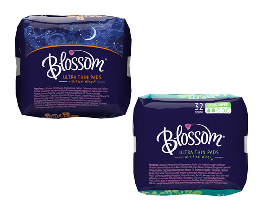 Blossom Overnight and Long Super Ultra Thin Pads with Flexi-Wings Ingredients