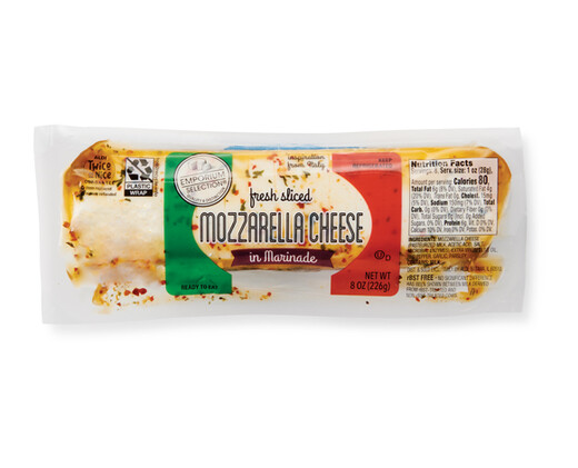 Emporium Selection Zesty Marinated Sliced Fresh Mozzarella