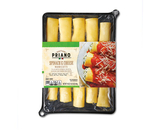 Priano Spinach &amp; Cheese Manicotti