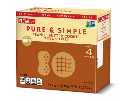 Elevation Peanut Butter Cookie Pure &amp; Simple Bars