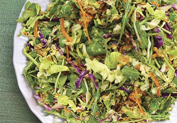 Crunchy Power Salad with Parsley Pesto Vinaigrette