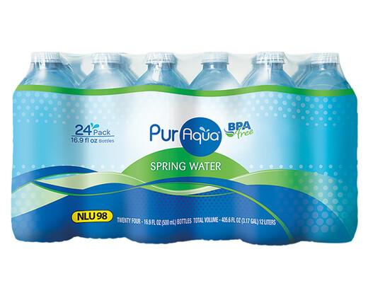 PurAqua 24 Pack Natural Spring Water