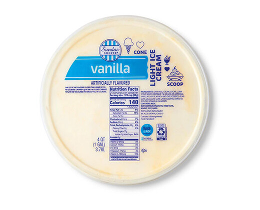 Sundae Shoppe Vanilla Light Ice Cream Pail