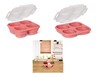 Crofton Portion Perfect Collapsible Meal Kit 4-Compartment Pink In Use