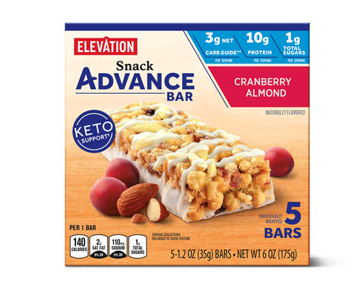 Elevation Snack Bars Cranberry Almond