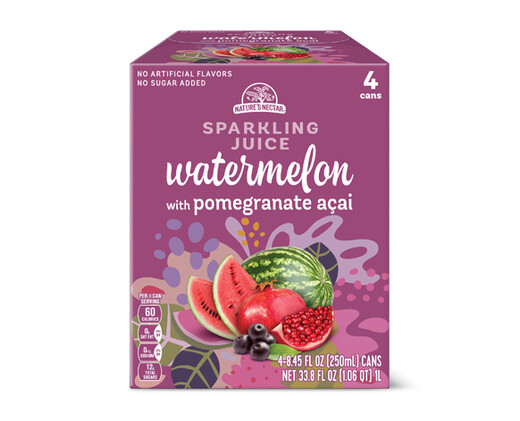 Nature's Nectar Sparkling Watermelon with Pomegranate Acai Juice