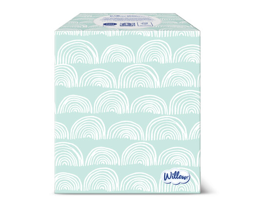 Willow Facial Tissue with Lotion Green Rainbows