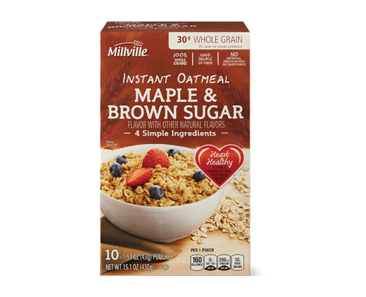 Millville Maple and Brown Sugar Instant Oatmeal