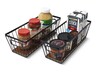 Huntington Home Premium Pantry Baskets 2-Pack Narrow In Use