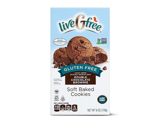 liveGfree Gluten Free Double Chocolate Brownie Soft Baked Cookies