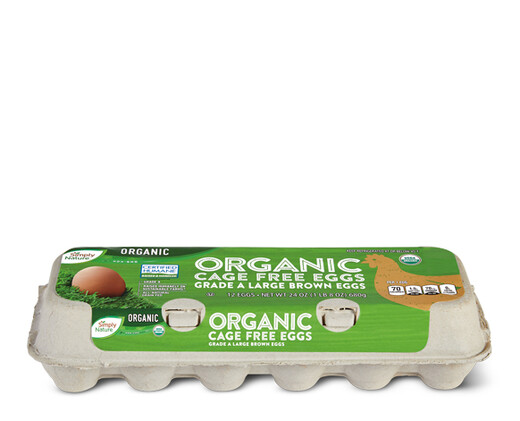 Simply Nature Grade A Organic Cage Free Brown Eggs