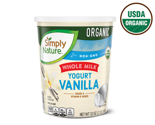 Simply Nature Organic Whole Milk Vanilla Yogurt