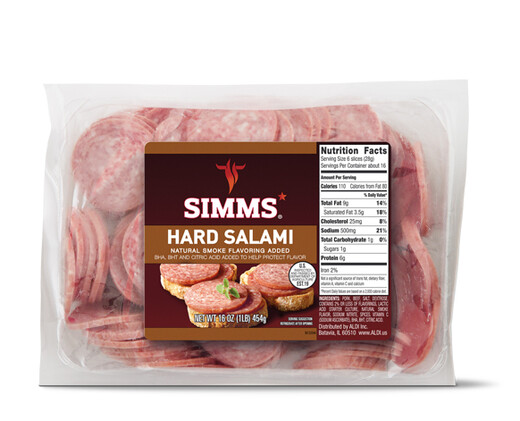 Simms Sliced Hard Salami