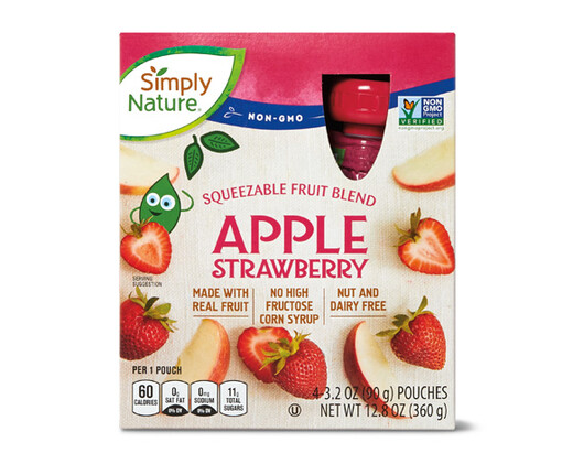 Simply Nature Apple Strawberry Fruit Squeezies