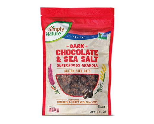 Simply Nature Dark Chocolate &amp; Sea Salt Super Foods Granola