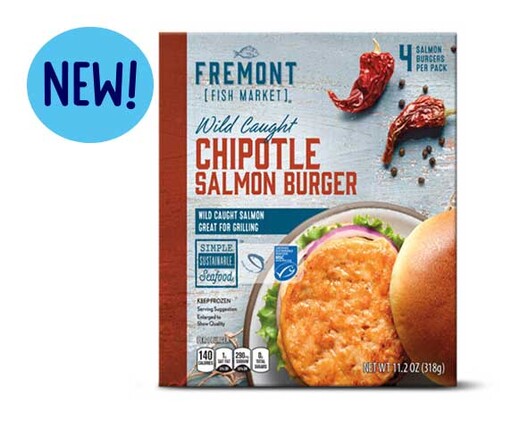 NEW! Fremont Fish Market Chipotle Salmon Burgers