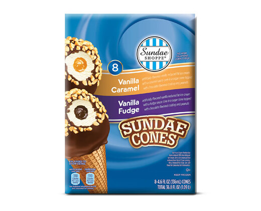 Sundae Shoppe Fudge &amp; Caramel Sundae Nut Cones Variety Pack