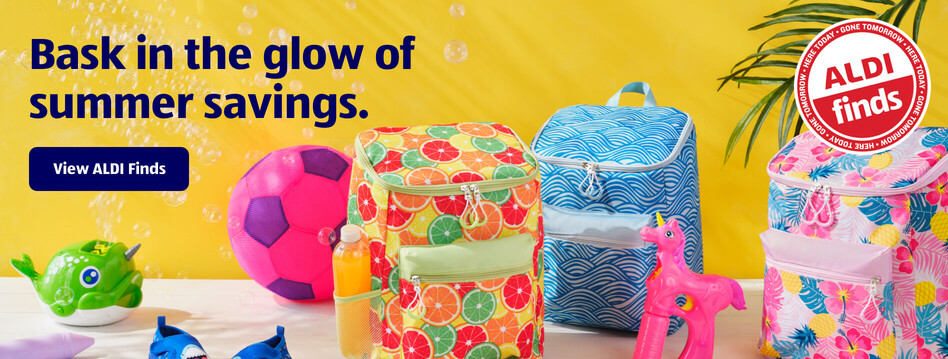 Bask in the glow of summer savings. View ALDI Finds.