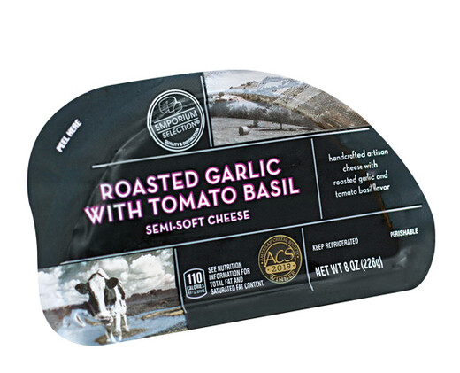 Emporium Selection Roasted Garlic With Tomato &amp; Basil Hand-Crafted Cheese  