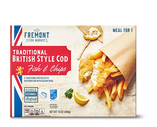 Fremont Fish Market Traditional British Style Cod Fish &amp; Chips