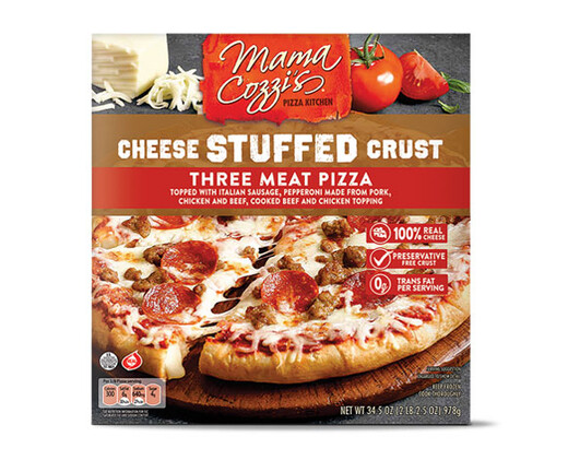 Mama Cozzi's Pizza Kitchen Stuffed Crust Pizza Pepperoni or 3 Meat