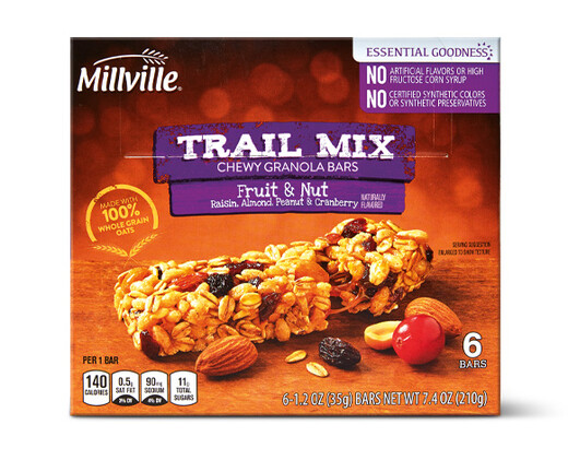 Millville Trail Mix Bars - Fruit &amp; Nut