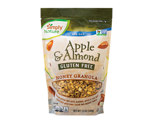 Simply Nature gluten free apple and almond honey granola