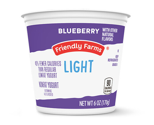 Friendly Farms Light Nonfat Blueberry Yogurt