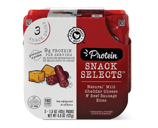 Park Street Deli Protein Snack Selects Beef with Mild Cheddar
