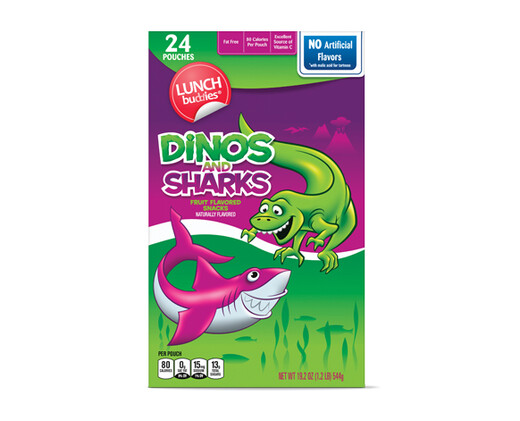 Lunch Buddies Dinos &amp; Sharks Fruit Snacks
