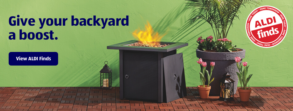 Give your backyard a boost. View ALDI Finds.
