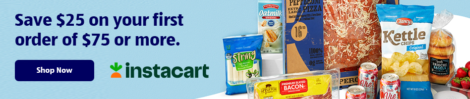 Save $25 on your first order of $75 or more. Instacart. Shop Now.