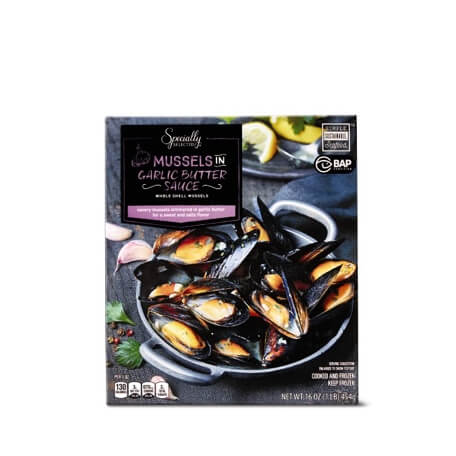 Specially Selected Garlic Butter Sauce Mussels