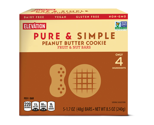 Elevation Pure &amp; Simple Peanut Butter Cookie Fruit &amp; Nut Bar