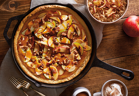 Caramel Apple Pecan Dutch Baby