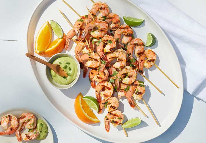 Citrus Garlic Shrimp Skewers