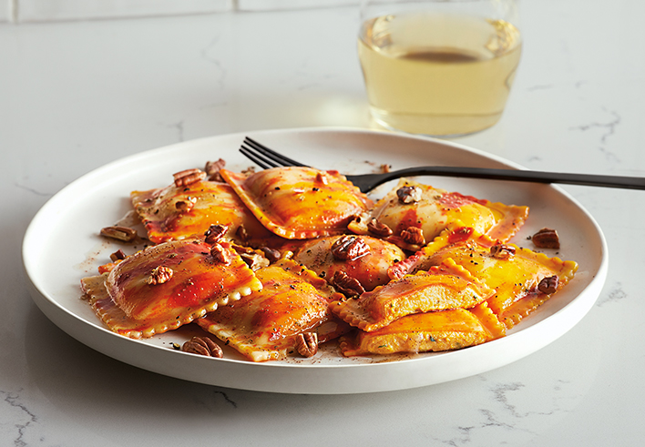 Pumpkin Ravioli with Sage Brown Butter