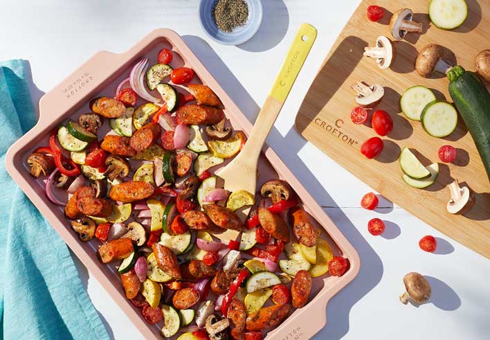 Summer Sheet Pan Sausage and Vegetable