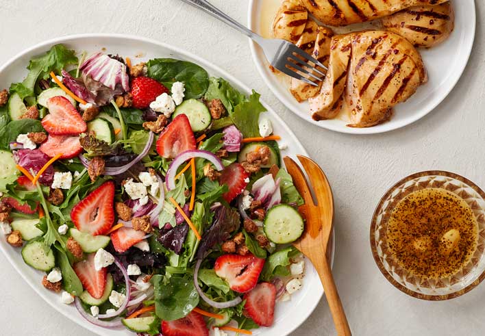 Grilled Chicken with Salad