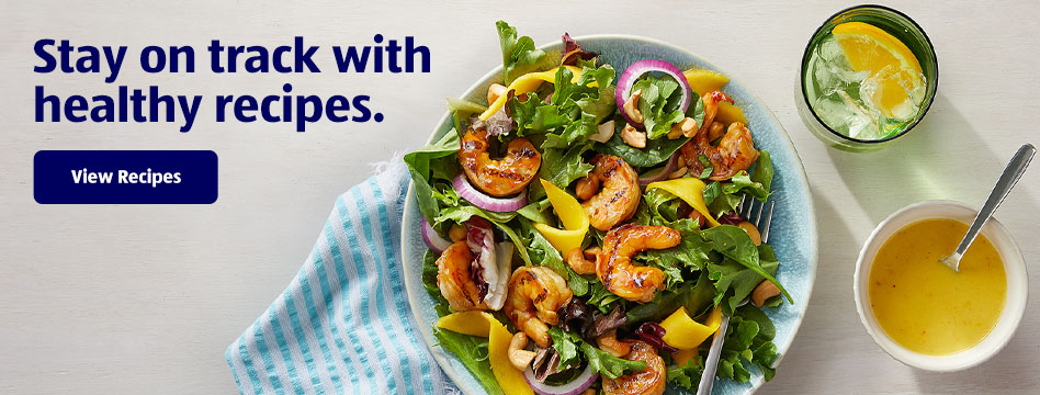 Stay on Track with Healthy Recipes. View Recipes.