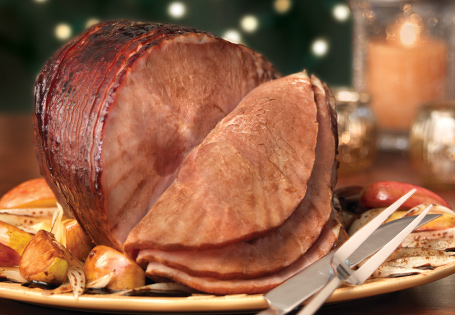 Apple Cider and Balsamic Glazed Spiral Ham