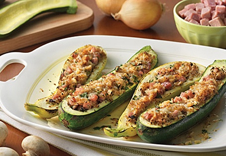 Stuffed Zucchini and Yellow Squash