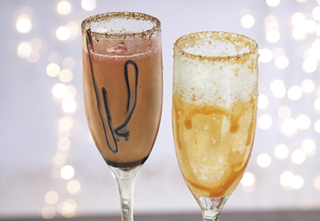 Chocolate Raspberry Champagne Cocktails