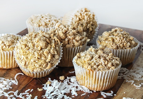 Crispy Oat Coconut Muffins