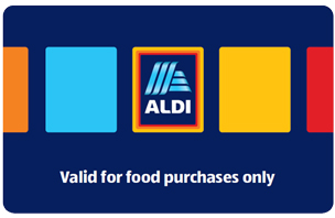 ALDI Gift Card: Valid for food purchases only